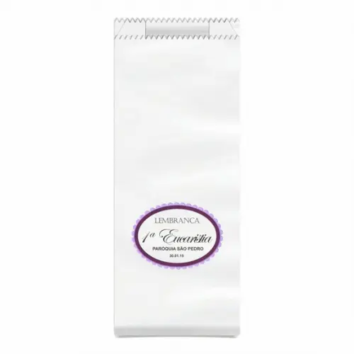 1ª Eucaristia - Saquinho Kraft Simples Personalizado