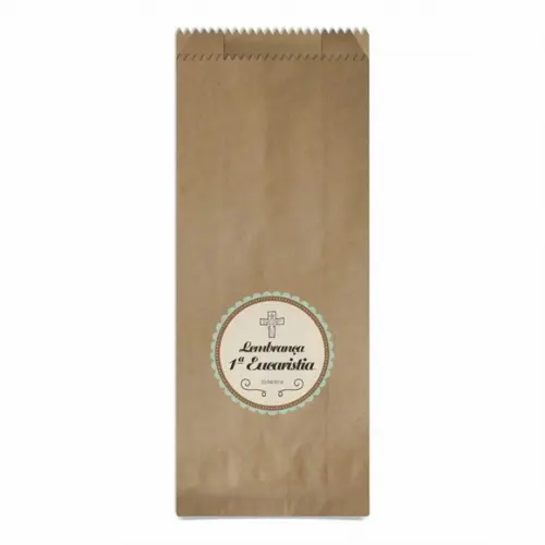 1ª Eucaristia - Saquinho Kraft Simples Personalizado