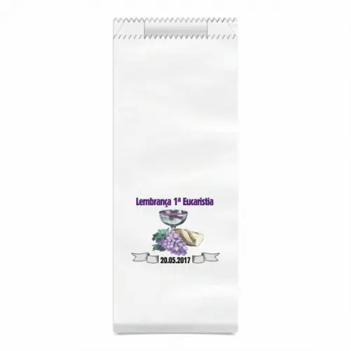 1ª Eucaristia - Saquinho Kraft Simples Personalizado