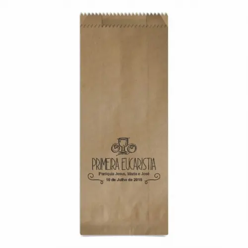 1ª Eucaristia - Saquinho Kraft Simples Personalizado