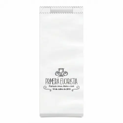 1ª Eucaristia - Saquinho Kraft Simples Personalizado