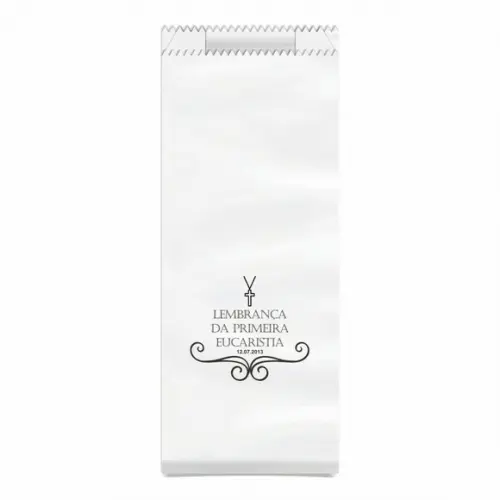 1ª Eucaristia - Saquinho Kraft Simples Personalizado