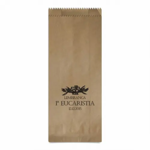 1ª Eucaristia - Saquinho Kraft Simples Personalizado