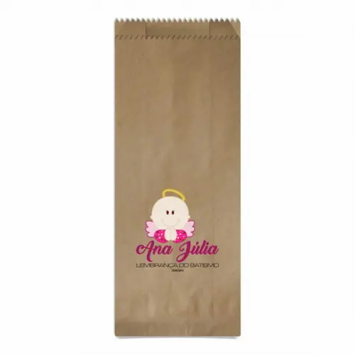 Batismo - Saquinho Kraft Simples Personalizado