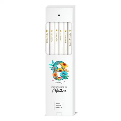 Caixa c/ 6 Lápis + Marca Página, Person. Kit Inspire! M031