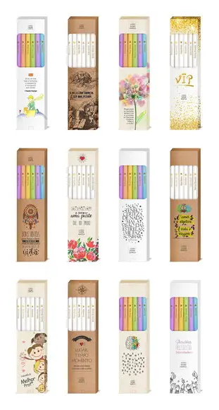 Caixa c/ 6 Lápis + Marca Página, Person. Kit Inspire! M036