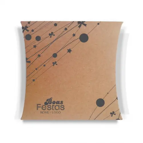 Caixa Travesseiro / Almofada Personaliz. Boas Festas. Mod101