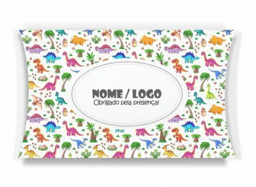 Caixa Travesseiro / Almofada Personaliz. Dinossauros. Mod35