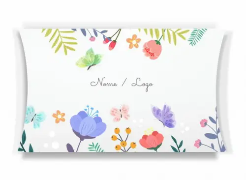 Caixa Travesseiro / Almofada Personaliz. Floral Jardim.mod71