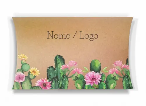 Caixa Travesseiro / Almofada Personalizada. Cactus. Mod58