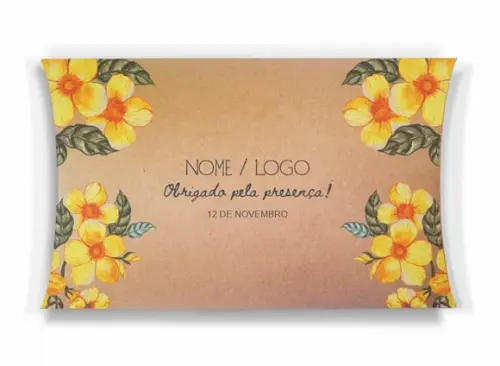 Caixa Travesseiro / Almofada Personalizada. Floral Mod42