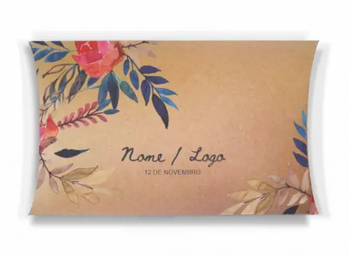 Caixa Travesseiro / Almofada Personalizada. Floral Mod6
