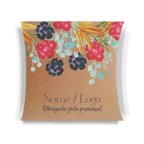 Caixa Travesseiro / Almofada Personalizada. Floral. Mod52