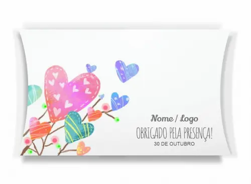 Caixa Travesseiro / Almofada Personalizada. Floral. Mod85