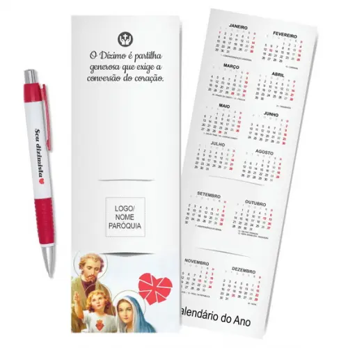 Card com Lápis e Borracha ou Caneta, Personalizado. M014.