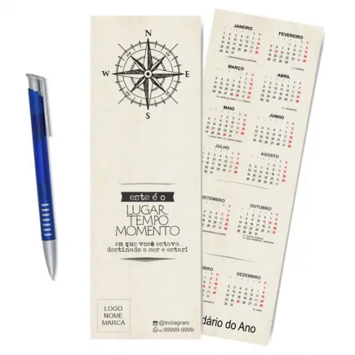 Card com Lápis e Borracha ou Caneta, Personalizado. M027