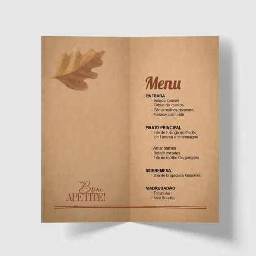 Cardápio / Menu Personalizado Casamento e Festas