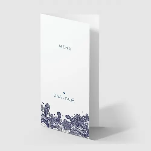 Cardápio / Menu Personalizado Casamento e Festas