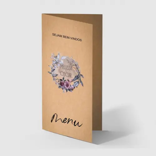 Cardápio / Menu Personalizado Casamento e Festas
