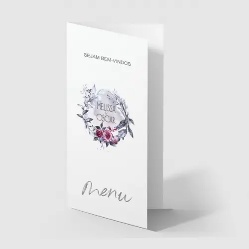 Cardápio / Menu Personalizado Casamento e Festas