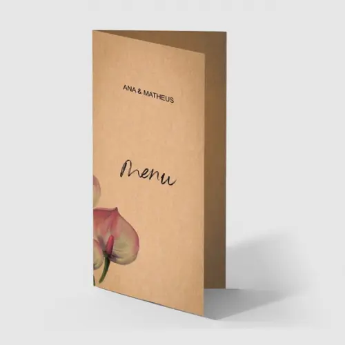 Cardápio / Menu Personalizado Casamento e Festas