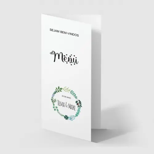 Cardápio / Menu Personalizado Casamento e Festas