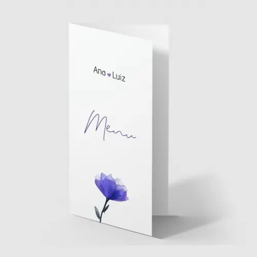 Cardápio / Menu Personalizado Casamento e Festas