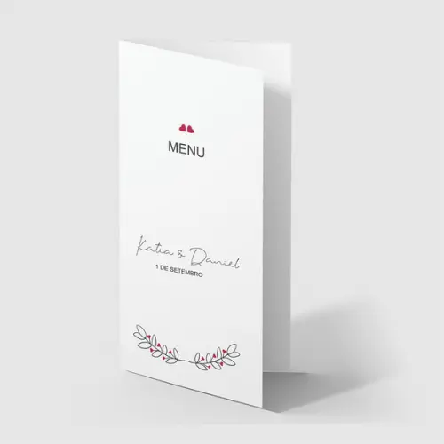 Cardápio / Menu Personalizado Casamento e Festas