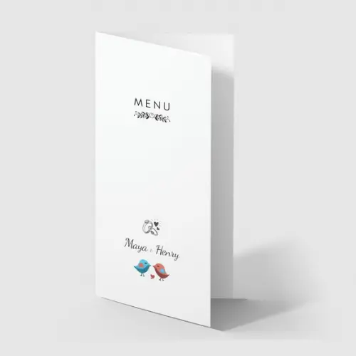 Cardápio / Menu Personalizado Casamento e Festas