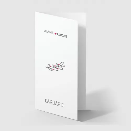 Cardápio / Menu Personalizado Casamento e Festas