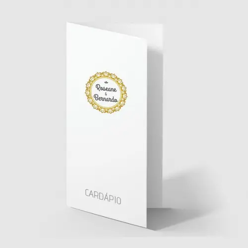 Cardápio / Menu Personalizado Casamento e Festas