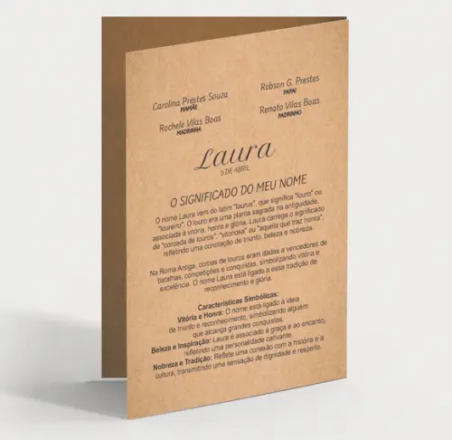 Cartão Batismo Personalizado c/ Aplique Sabonete Flor.