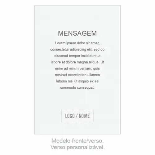 Cartão de Aniversário Personalizado. 10x15cm. Pct. c/ 12un
