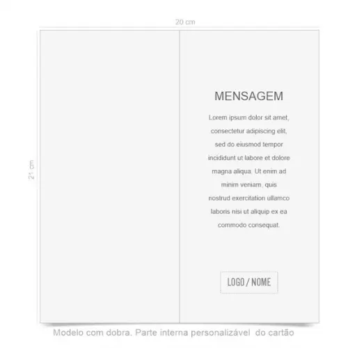 Cartão de Aniversário Personalizado. 10x21cm. Pct. c/ 12un