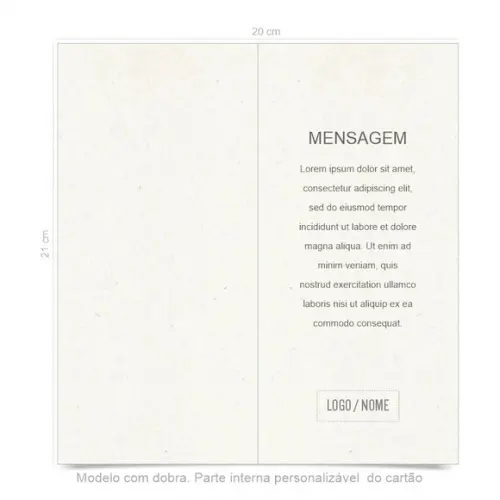 Cartão de Aniversário Personalizado. 10x21cm. Pct. c/ 12un