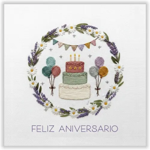 Cartão de Aniversário Personalizado. 15x15cm. Pct. c/ 12un