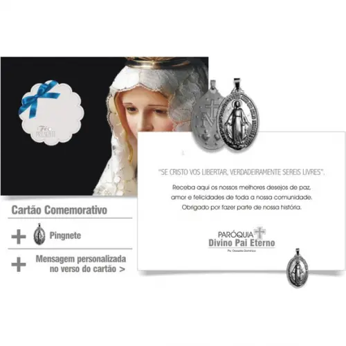 CARTÃO DE FELICITAÇÕES PERSONALIZADO + PINGENTE + ENVELOPE.