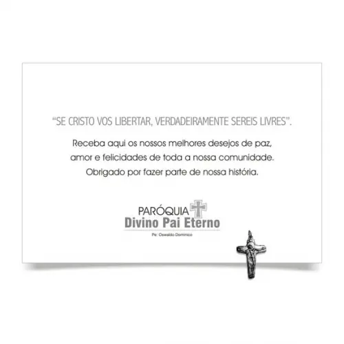 CARTÃO DE FELICITAÇÕES PERSONALIZADO + PINGENTE + ENVELOPE.