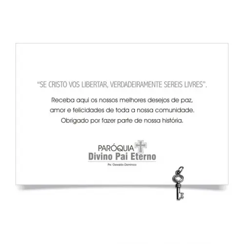 CARTÃO DE FELICITAÇÕES PERSONALIZADO + PINGENTE + ENVELOPE.