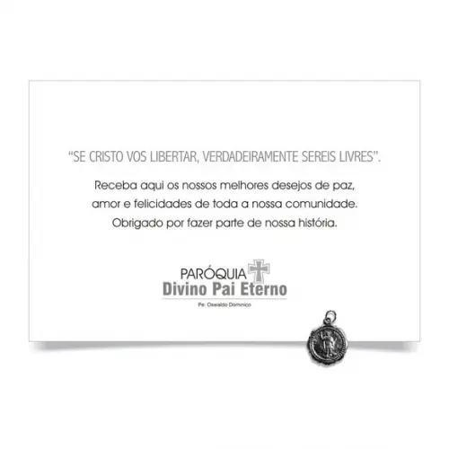 CARTÃO DE FELICITAÇÕES PERSONALIZADO + PINGENTE + ENVELOPE.