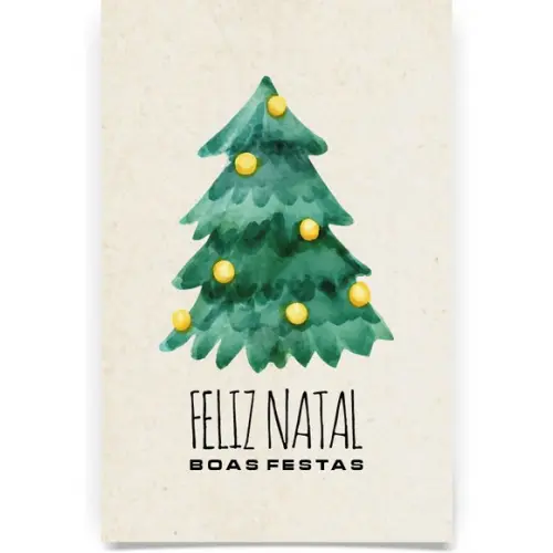 Cartão de Natal Person. com Dobra, Reciclado + Cor 40-007