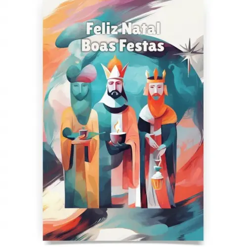 Cartão de Natal Personalizado com Dobra