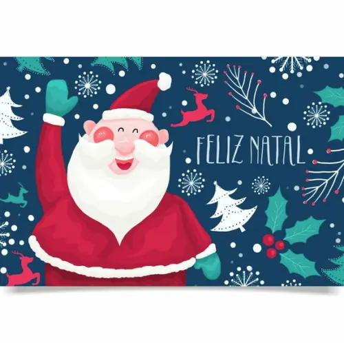 Cartão de Natal Personalizado com Dobra