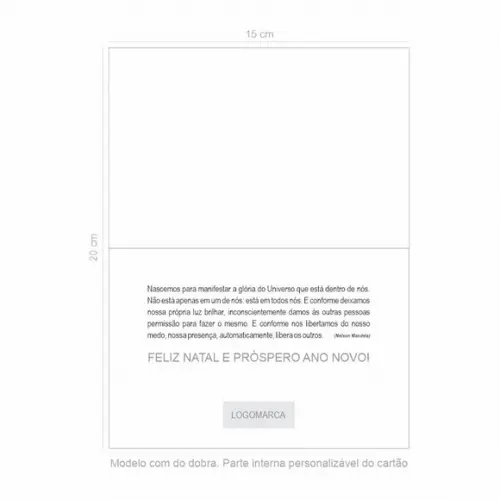 Cartão de Natal Personalizado com Dobra 20-001