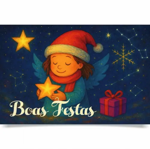 Cartão de Natal Personalizado com Dobra 20-015