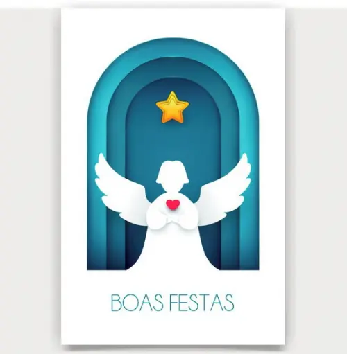 Cartão de Natal Personalizado com Dobra 20-052