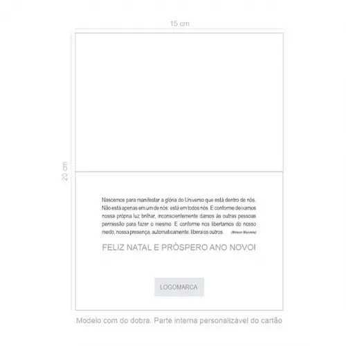 Cartão de Natal Personalizado com Dobra 20-075