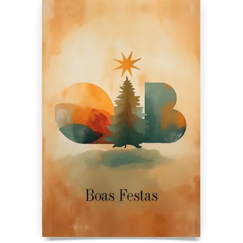 Cartão de Natal Personalizado com Dobra Oab