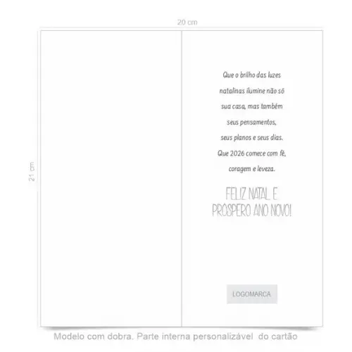 Cartão de Natal Personalizado Estreito, 25-001