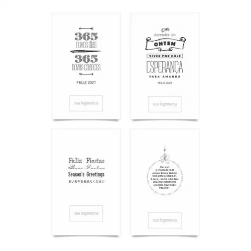 Cartão de natal personalizado com dobra, hotstamp verde
